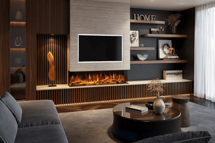 Evolution Advance Series 1500 - 3 Sided Widescreen Panoramic Electric Fireplace ( APP Control and Alexa ) - Image 2