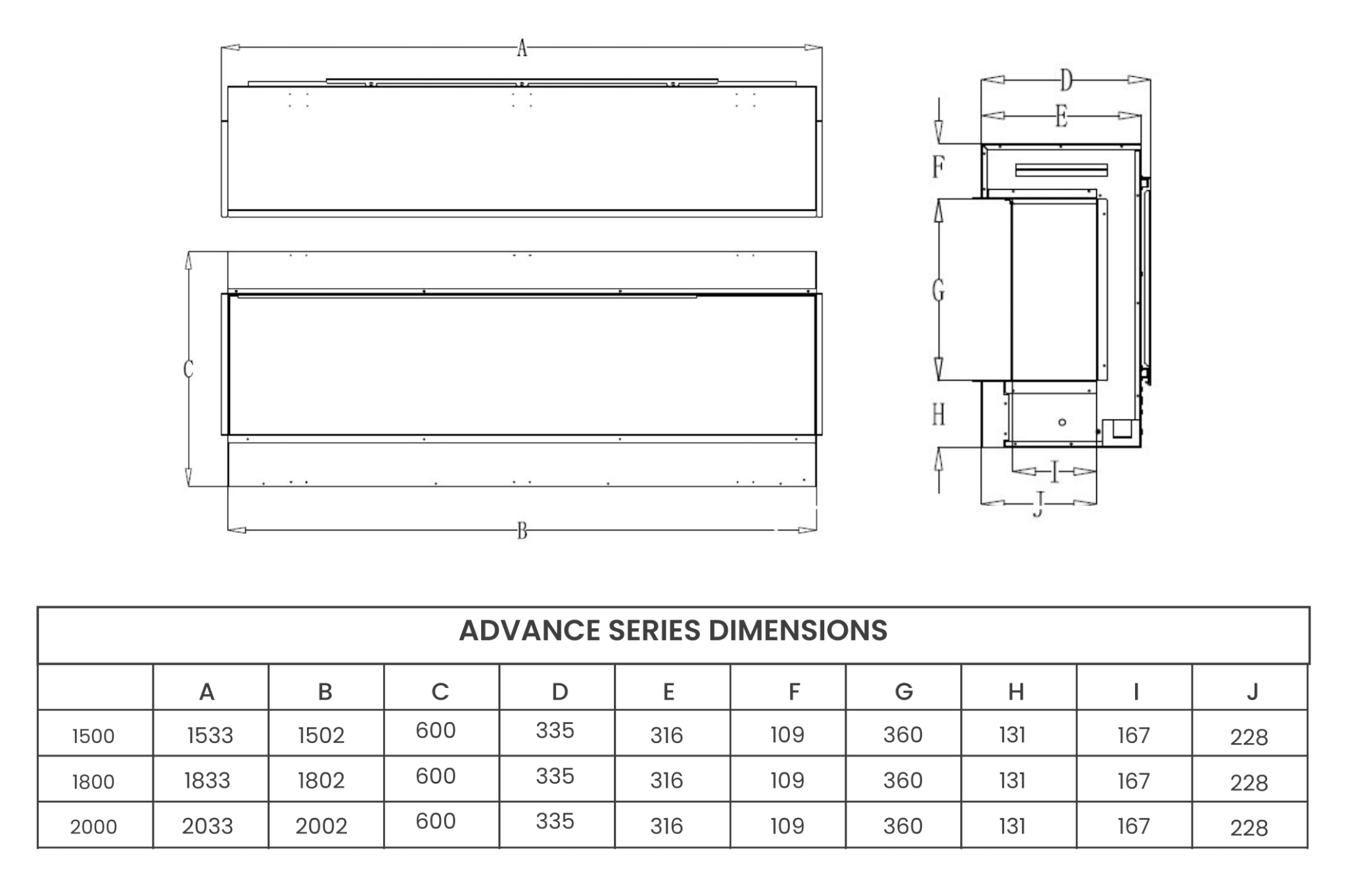 Advance Series 1800 Media Wall Electric Fireplace | Evolution Fires - Image 13