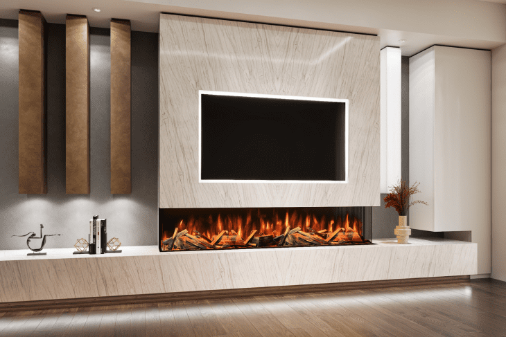 Evolution Advance Series 2000 - 3 Sided Widescreen Panoramic Electric Fireplace (APP Control and Alexa) - Image 2