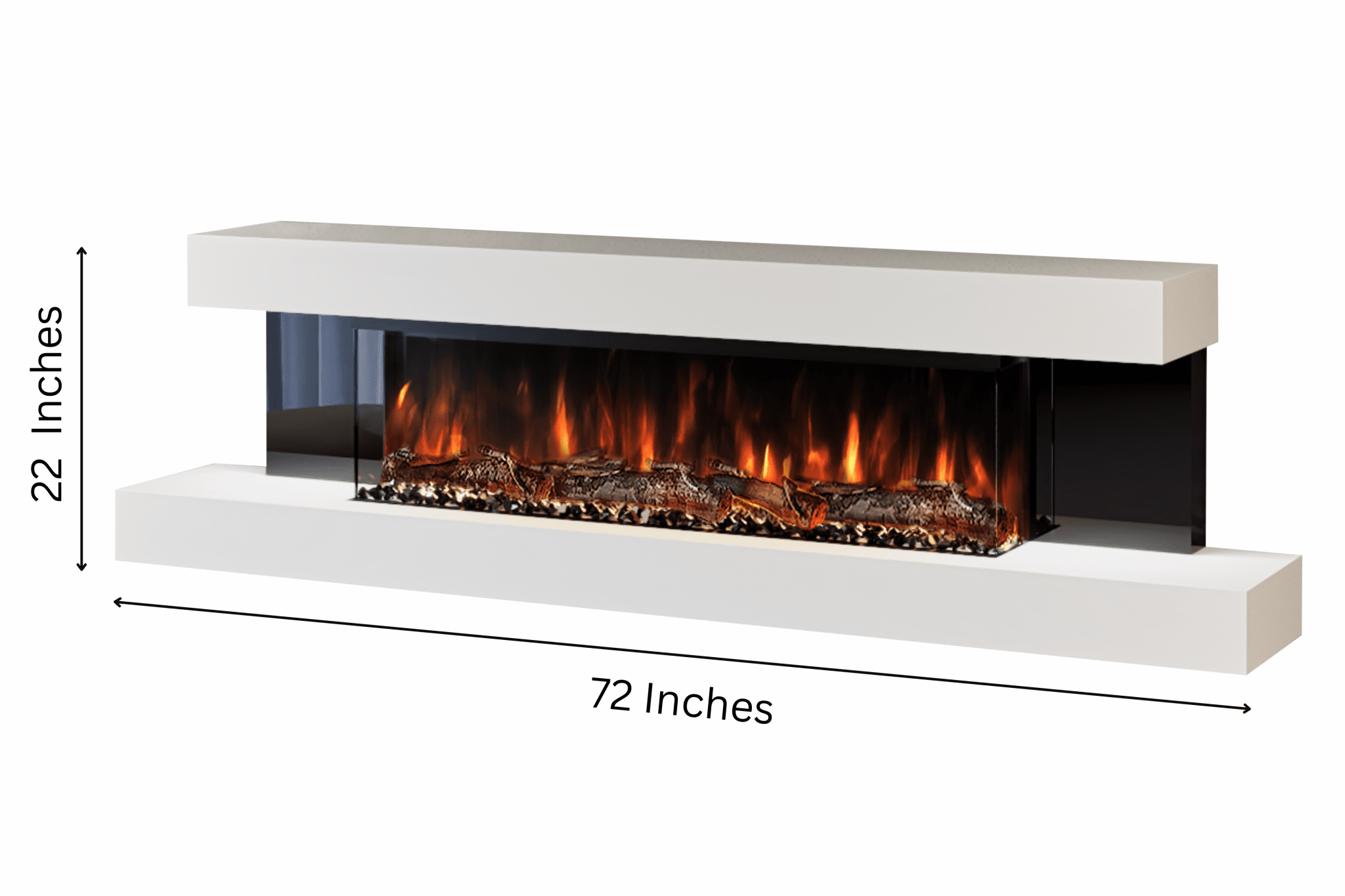 Alpha Wall Mounted Electric Fireplace – modern electric fireplace by Evolution Fires