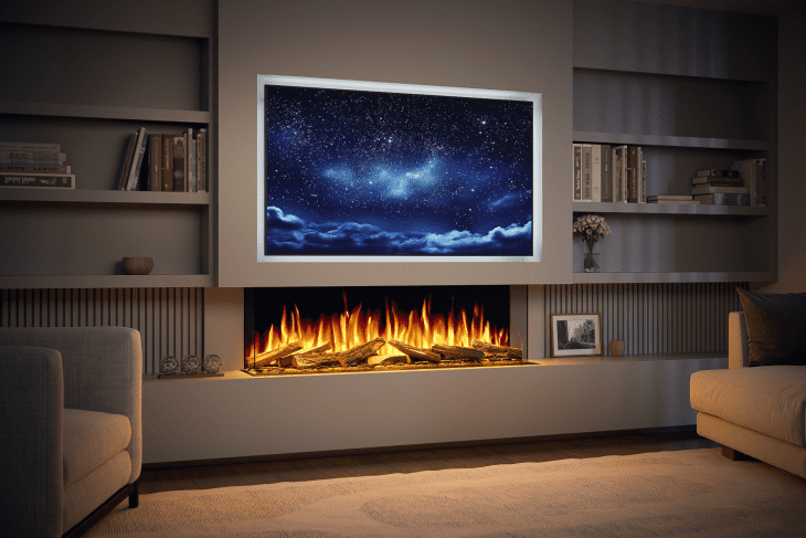 Evolution Fires Advance Series 1300 Media Wall Fire