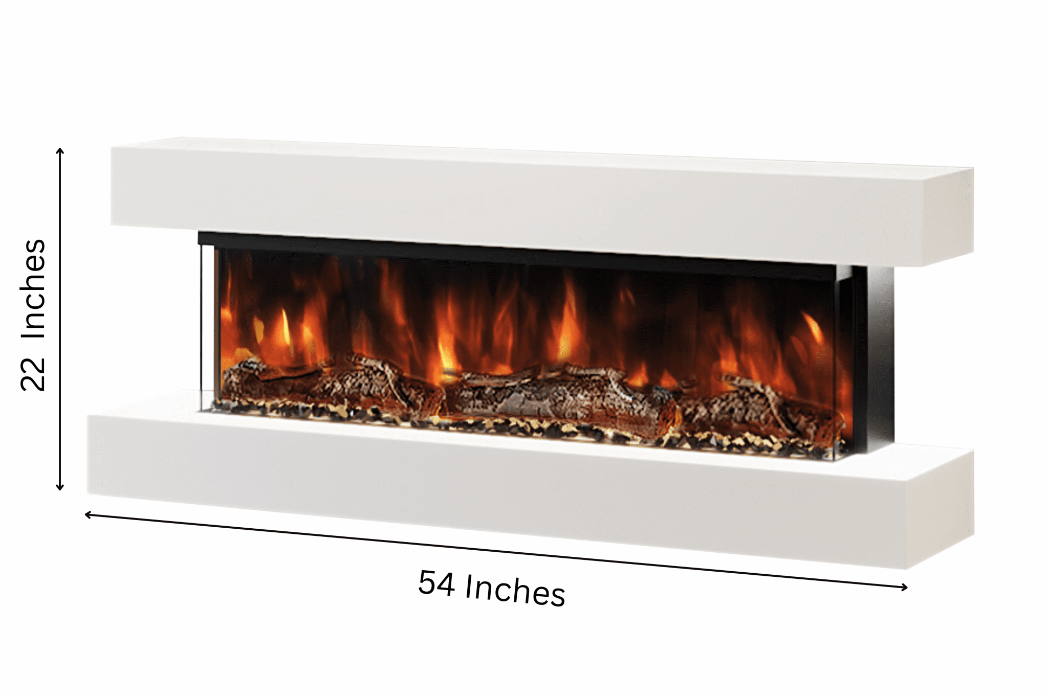 Studio 4 54-Inch Wall Mounted Electric Fireplace wall-mounted electric fireplace with sleek design