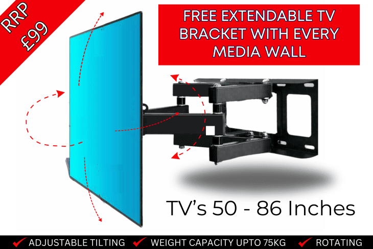 Pre-Built Media Wall Inc Advance 1300 Electric Fire - Package 10 - Image 2