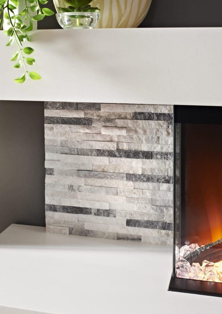 Evolution Fires Vegas White- Wall Mounted Electric Fireplace