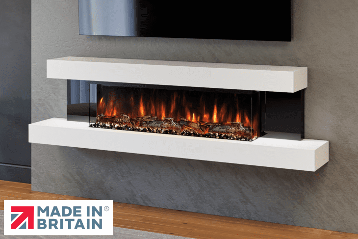 Alpha Wall Mounted Electric Fireplace by Evolution Fires