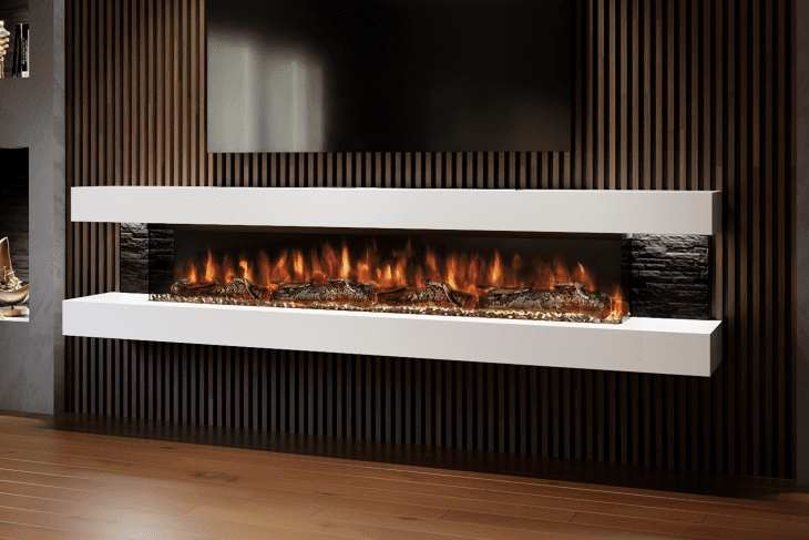 Evolution Fires Landscape 8ft Fireplace - Wall mounted Electric Fireplace