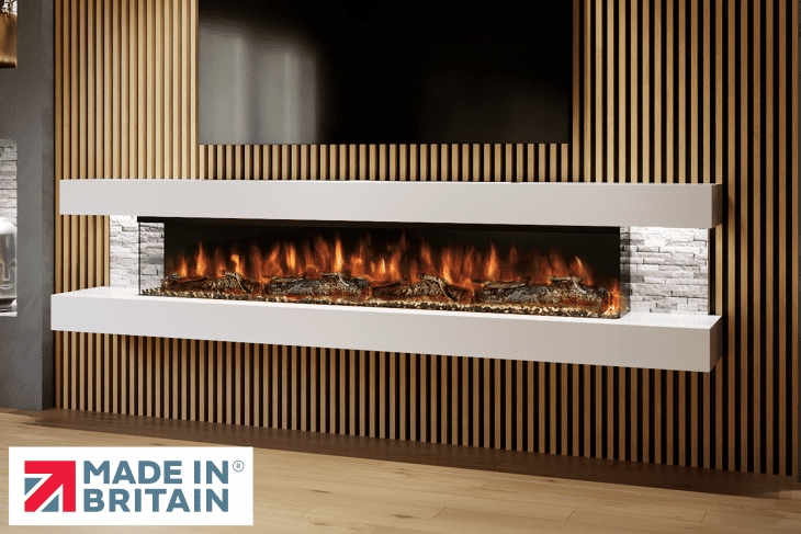 Landscape 8ft Wall Mounted Electric Fireplace by Evolution Fires