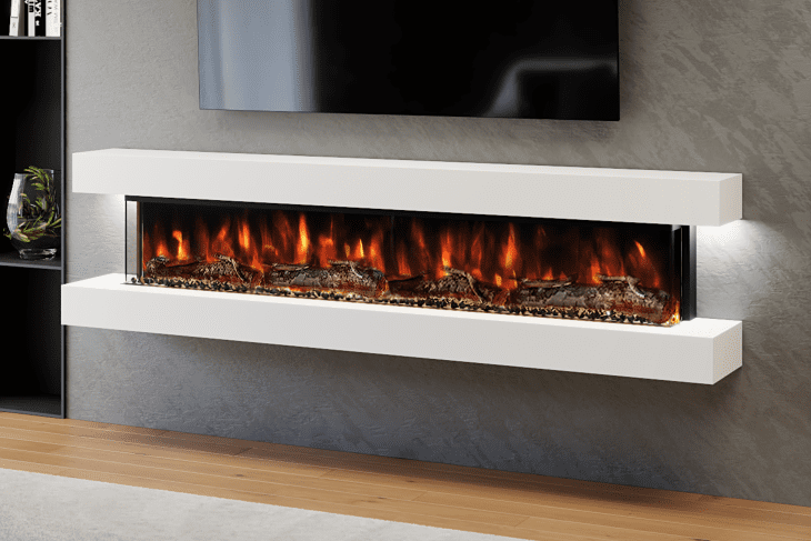 Evolution Fires Studio 7 - 84 inch Wall Mounted Electric Fireplace