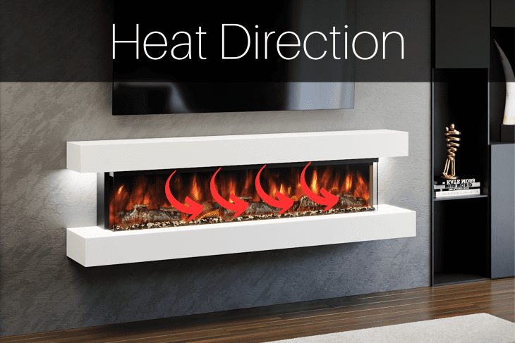 Evolution Fires Studio 4 - 54 inch Wall Mounted Electric Fireplace - Image 3