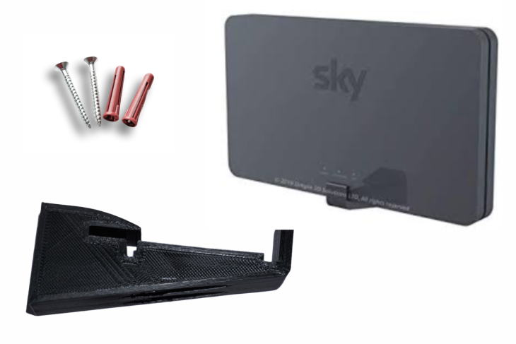 Broadband router wall bracket