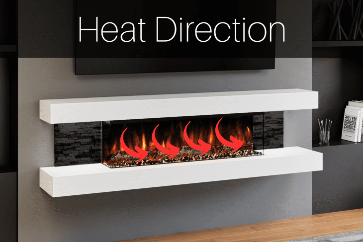 Evolution Fires Vegas White- Wall Mounted Electric Fireplace - Image 3