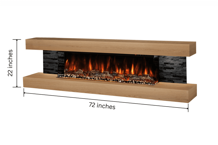 Evolution Fires Vegas Oak- Wall Mounted Electric Fireplace - Image 14