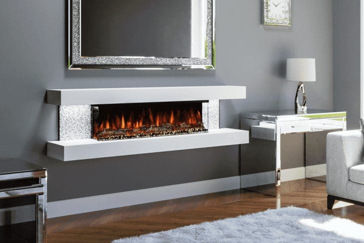 Evolution Fires Crystal Vegas - Wall Mounted Electric Fireplace - Image 3