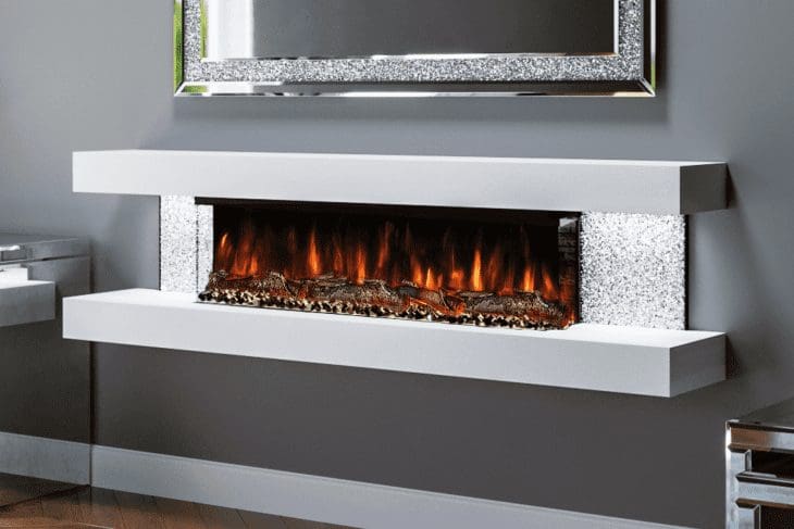 Evolution Fires Crystal Vegas - Wall Mounted Electric Fireplace