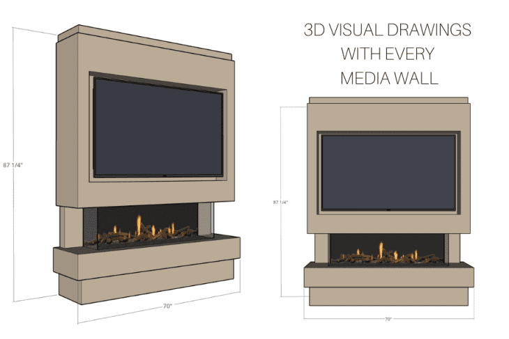Pre-Built Media Wall Inc Advance 1300 Electric Fire - Package 10 - Image 15