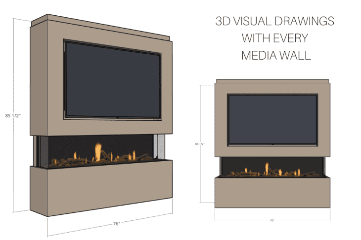 Pre-Built Media Wall Inc Advance 1800 Electric Fire - Package 12 - Image 15