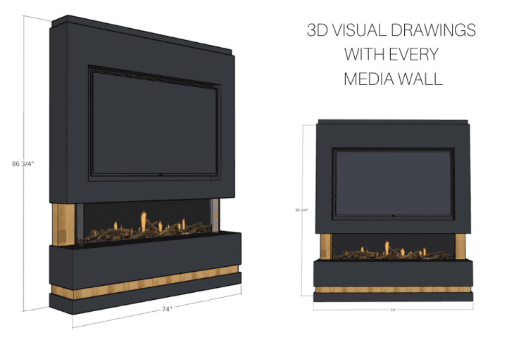 Pre-Built Media Wall Inc Spectrum 60 Electric Fire - Package 14 - Image 11