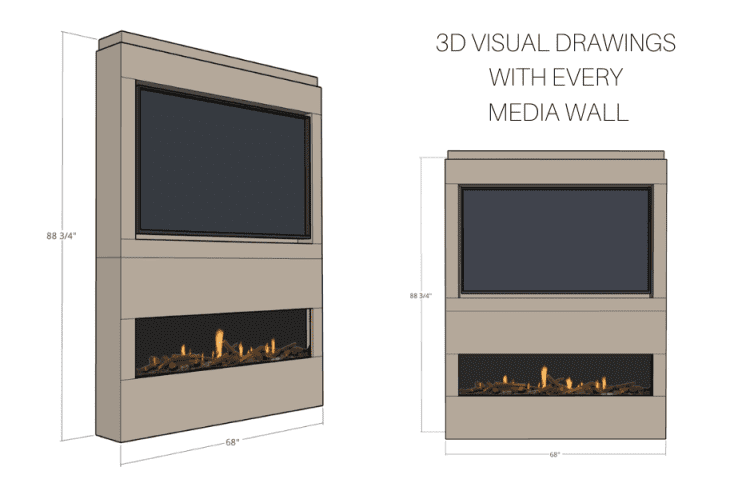 Pre-Built Media Wall Inc Spectrum 60 Electric Fire - Package 17 - Image 14