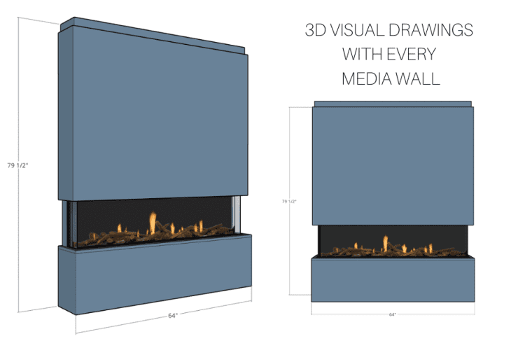 Pre-Built Media Wall Inc Spectrum 60 Electric Fire - Package 20 - Image 12