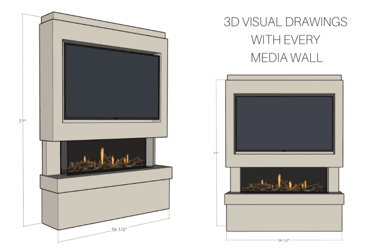 Pre-Built Media Wall Inc Spectrum 44 Electric Fire - Package 5 - Image 15