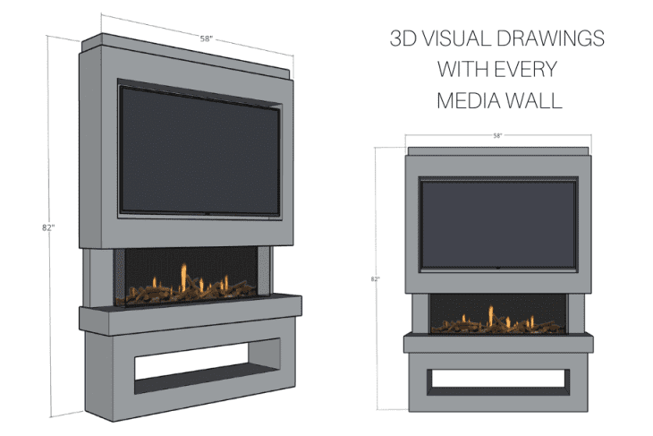 Pre-Built Media Wall Inc Spectrum 44 Electric Fire - Package 6 - Image 15