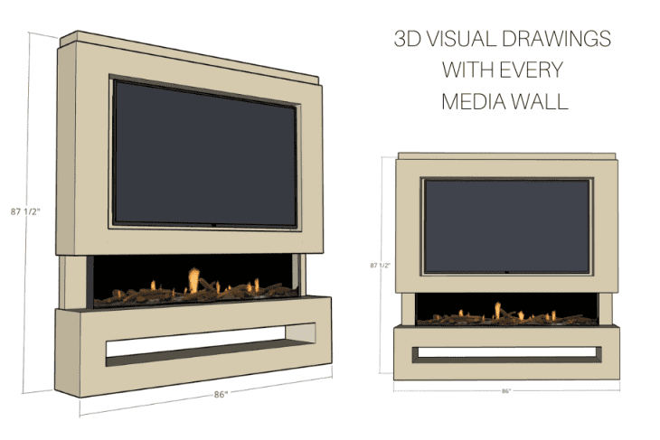 Pre-Built Media Wall Inc Spectrum 72 Electric Fire - Package 7 - Image 15