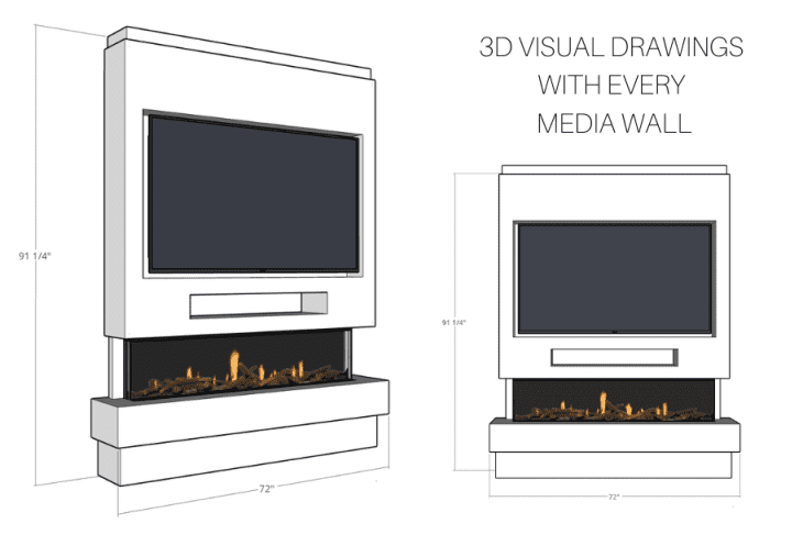 Pre-Built Media Wall Inc Spectrum 60 Electric Fire - Package 8 - Image 15