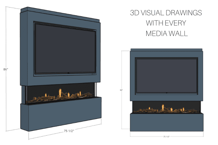 Pre-Built Media Wall Inc Spectrum 72 Electric Fire - Package 9 - Image 15