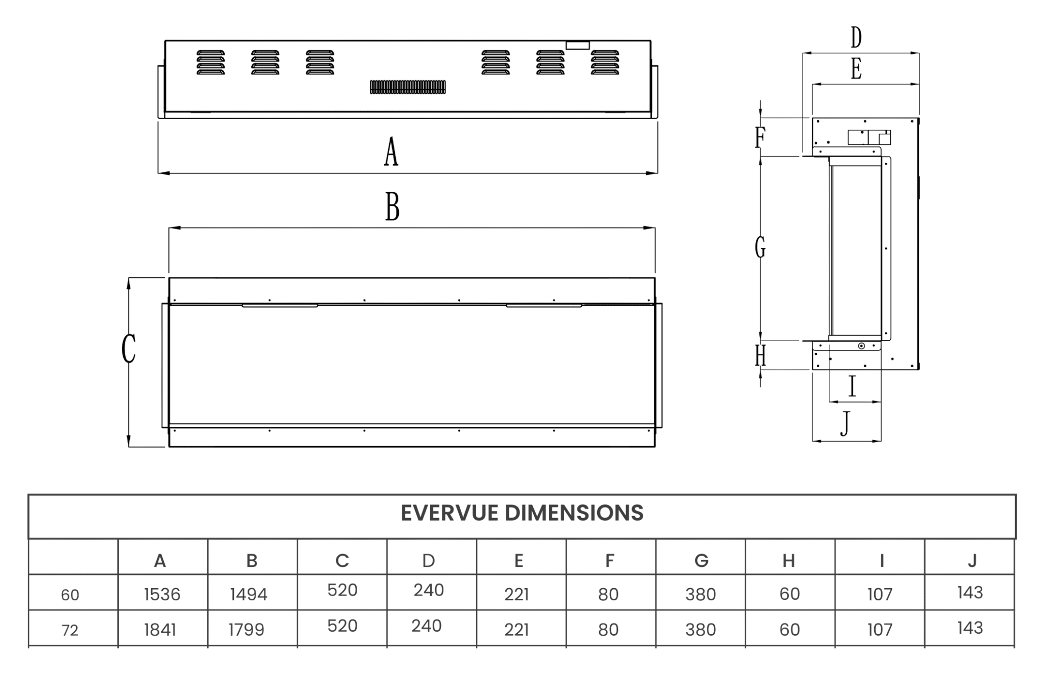 Evolution Evervue Series 60 - LCD Real Flame Electric Fireplace (APP Control) - Image 14