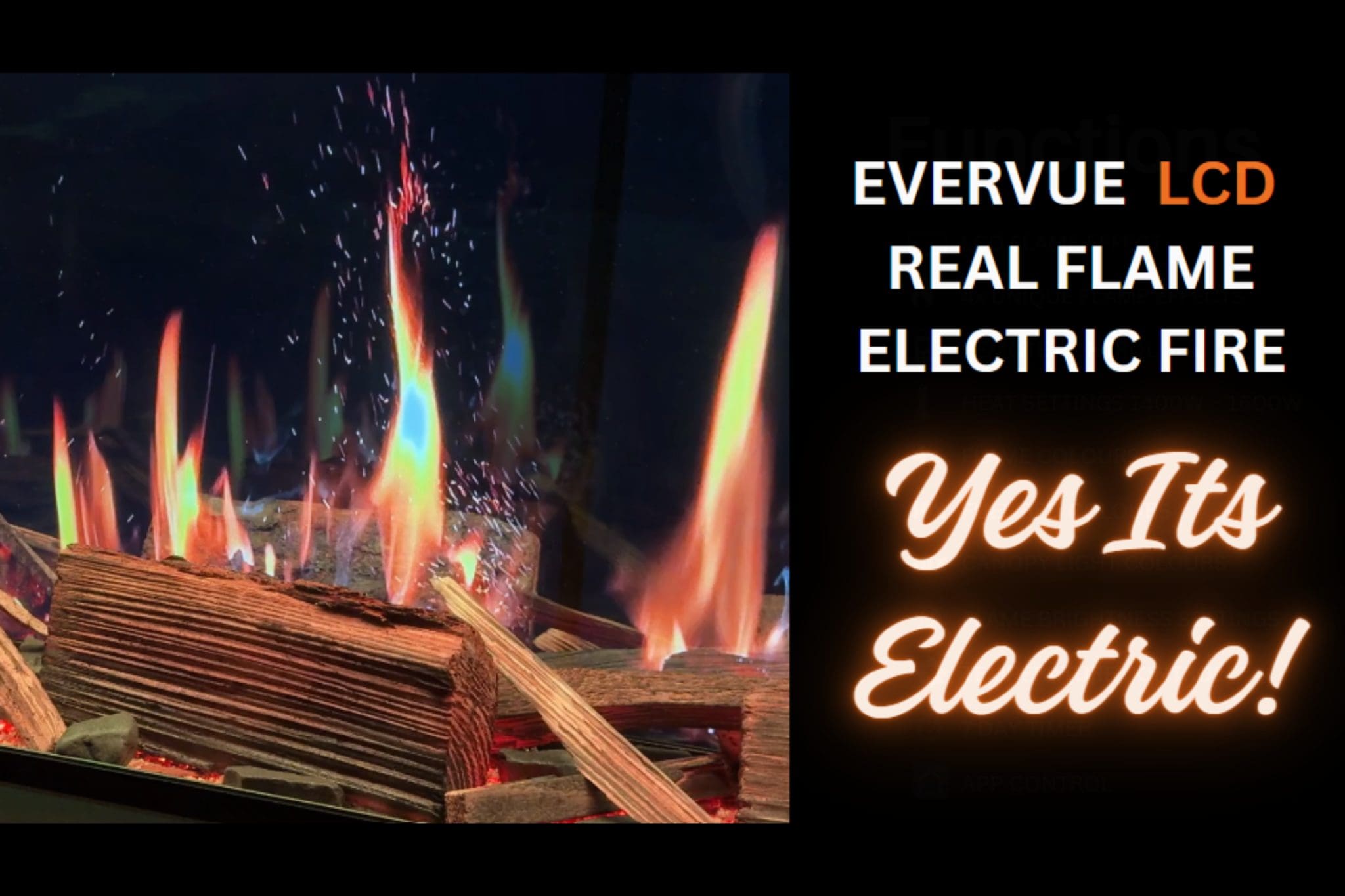 Evolution Evervue Series 60 - LCD Real Flame Electric Fireplace (APP Control) - Image 4