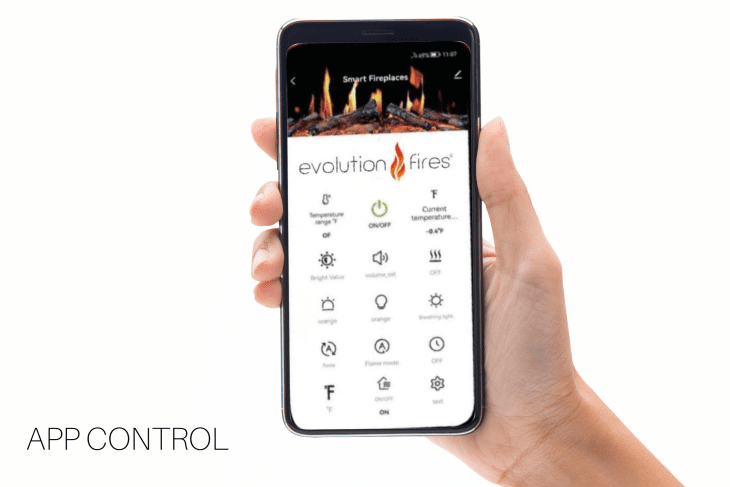 Evolution Advance Series 1500 - 3 Sided Widescreen Panoramic Electric Fireplace ( APP Control and Alexa ) - Image 9