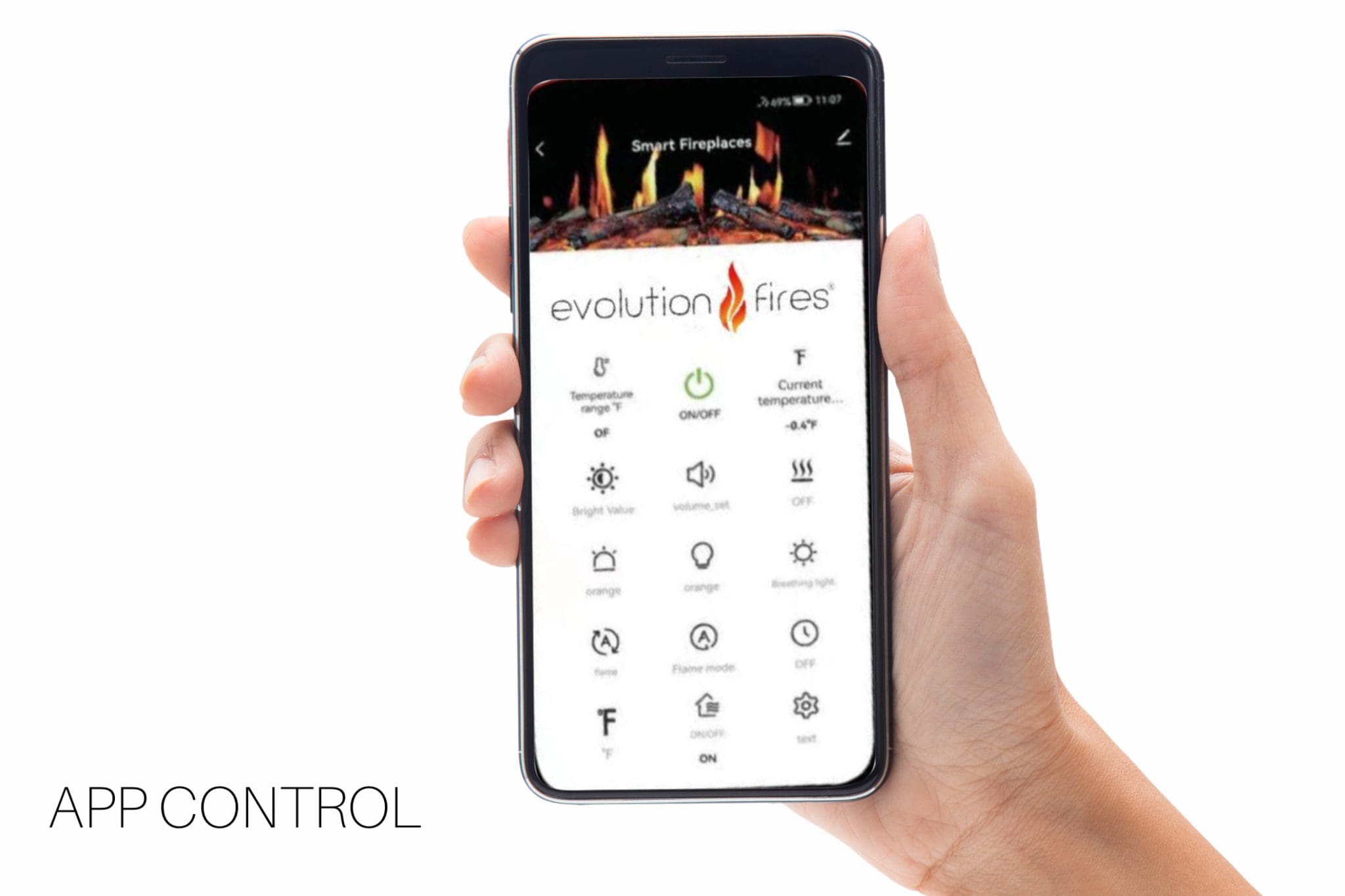 Evolution Evervue Series 60 - LCD Real Flame Electric Fireplace (APP Control) - Image 10