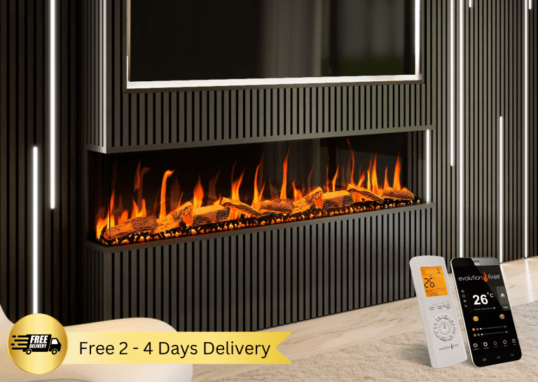 3 Sided Media Wall Fires (Slimline)