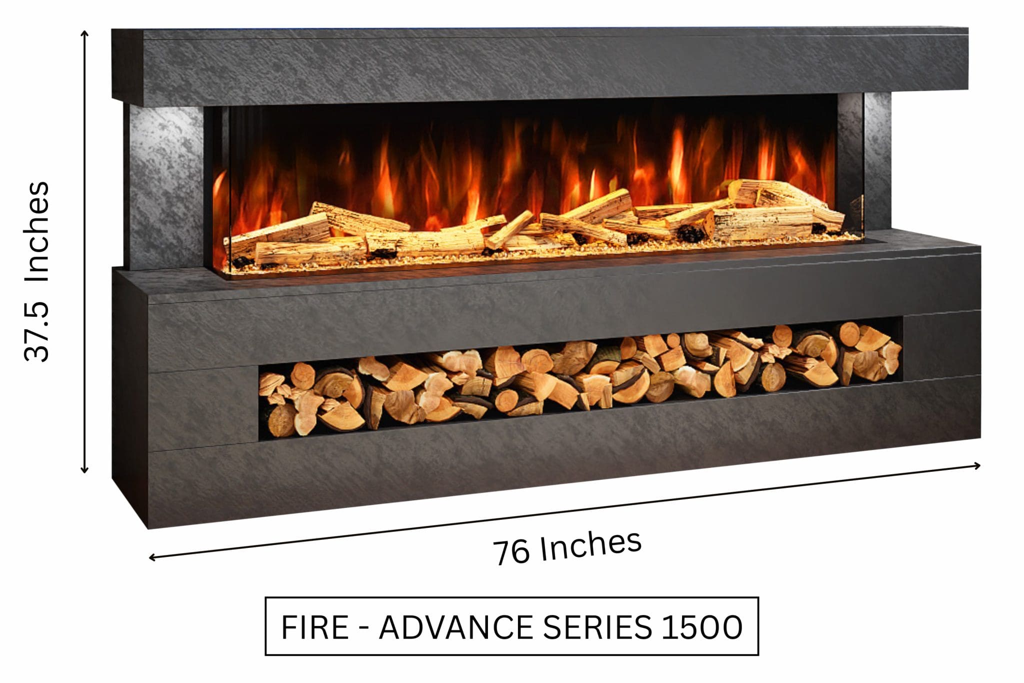 DaVinci Electric Suite 68 - 76 - 87 Inches includes the Advance Fire - Image 17